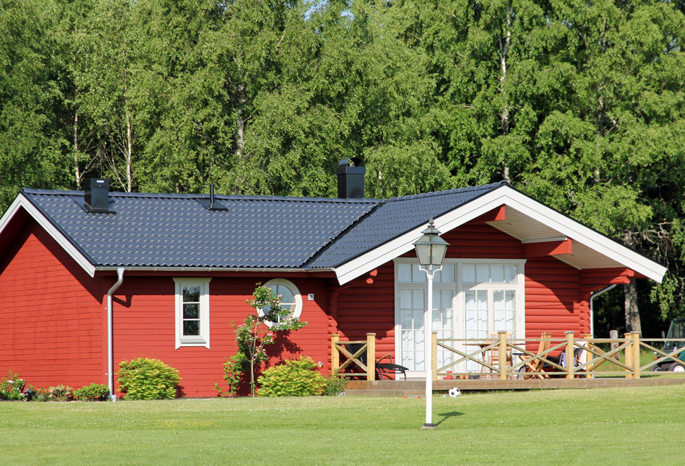 Exteriör av Svit Lodge på Hestraviken hotell i Småland
